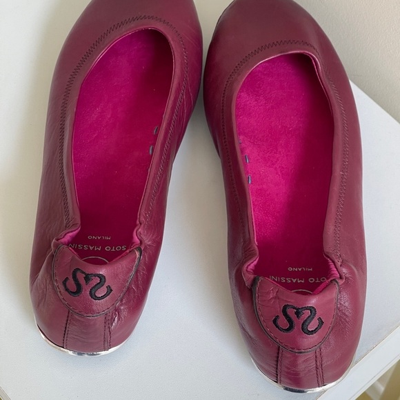 Soto Massini Milano Vegan Leather Orthotic Ballet Flats Sz 40 - Picture 9 of 16
